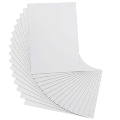 ASelected Lot de 16 Carton Plume A3, Carton Mousse 5 mm Épaisseur, Panneaux d'Affichage Sans Acide de Mousse Polystyrène, Foam Board 297 × 420, pour Publicité, Présentations, Expositions d'Art