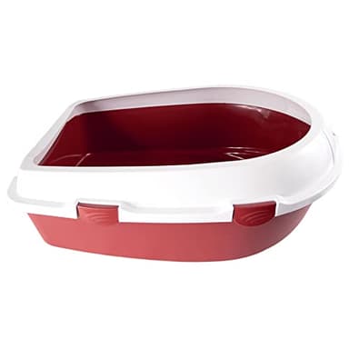 Europet Bernina Bac à Litière Rectangulaire de Très Grande Rouge Taille 70 X 55 X 18