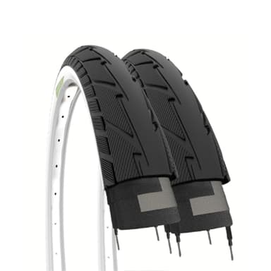 ECOVELO Copertoni A Marchio Ecovelò 26 X 1.75 (47-559) 2 pneus 26 x 1,75 Adulte Unisexe, Blanc, Noir, 26"