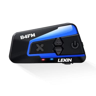 LEXIN B4FM Intercom Kit Bluetooth pour Moto, 1-10 Motards, Partage de Musique, Radio FM, Son Plus Puissant et Clair, Système de Communication pour Motoneige