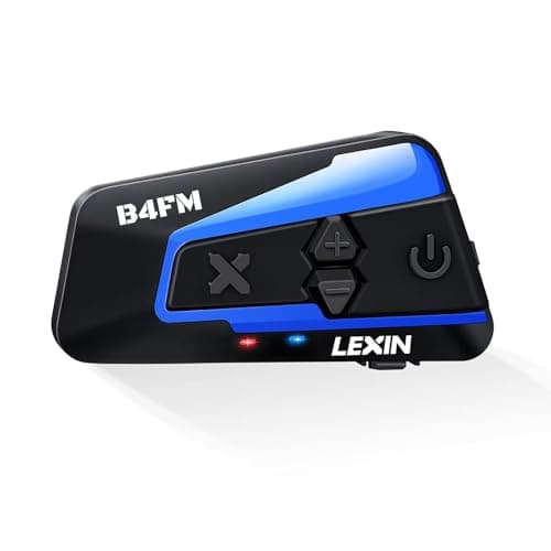 LEXIN B4FM Intercom Moto, Kit Bluetooth Casque Moto 1-10 Motards, Partage de Musique, Radio FM, Son Plus Puissant et Clair, Communication Systèmes pour Moto/Motoneige