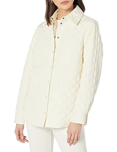 Amazon Essentials Veste matelassée en Polyester recyclé décontractée (Grandes Tailles Disponibles) (Anciennement Amazon Aware) Femme, Ivoire, L