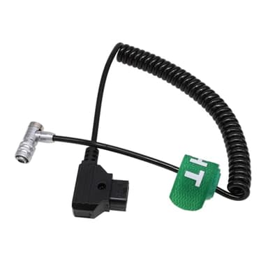 HangTon Câble d'alimentation pour Blackmagic Cinema Camera 6K, Pocket Camera 4K 6K Pro, D-Tap à angle droit 2 broches, spiralé 60 cm