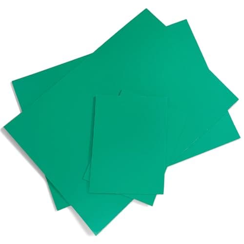 Plaque Linogravure Caoutchouc Souple à Graver 4 Blocs, Vert Surface Plane Set de Linogravure pour Tampons en Caoutchouc, Projets D'artisanat et d'impression (2A4+2A6)