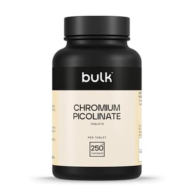 Bulk Comprimés de picolinate de chrome, 250 mcg, paquet de 180, l'emballage peut varier