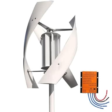 HTIANMM Générateur d'éolienne 3000W,12V 24V 48V 220V avec 3 pales,générateur d'éolienne Verticale, générateur à Aimant Permanent, kit d'éolienne pour éolienne Hybride Solaire,24V