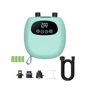 dwndpump Pompe à air Sup 20PSI, Pompe électrique Sup pour gonfler et dégonfler, Pompe Rechargeable pour Planche à pagaie Gonflable, Pompe électrique Portable pour Sup, Kayaks, Ailes à Vent (Vert)