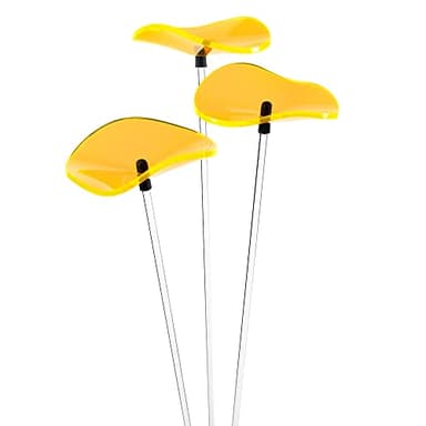 Cazador-del-sol ® - L'original - Lucille - Lot de 3 - Bouquet de soleil incurvé jaune - Diamètre : 8 cm - Hauteur : 40 cm