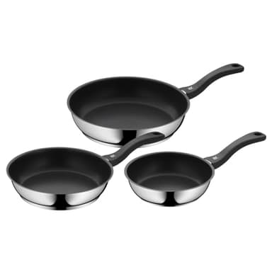 WMF 733706299 Devil Set de 3 Poêles Acier Inoxydable Argent 20 x 24 x 28 cm