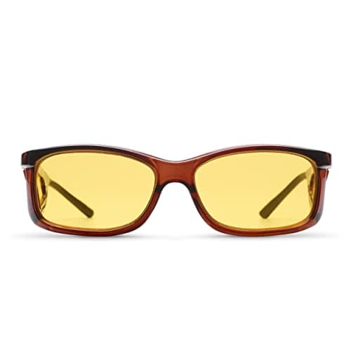 MediView Lunettes Lite pour dégénérescence maculaire AMD et glaucome – approuvées par le RNIB Royal National Institute of Blind People (EyeC Unisexe), Brun, One Size