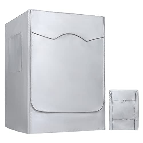 HAUSPROFI Housse Imperméable pour Machine à Laver et Sèche-Linge d'Extérieur Anti-âge et Protection Solaire Housse pour Lave-Linge et Sèche-Linge à Tambour Avec Poche Rangement Latérale 60 * 64 * 85
