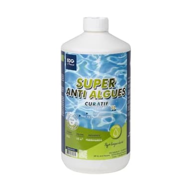 EDENEA - Anti-Algues Piscine - Action Curative Anti Eau Verte et Eau Trouble - Bouteille 1 Litre - EDG by AQUALUX International