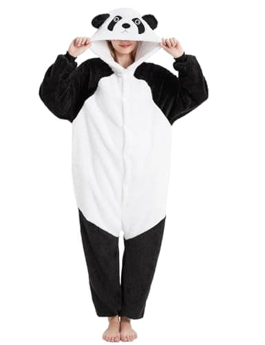 Xinlong Combinaison Pyjama Femme Kigurumi Déguisement de Panda Onesie Oversized Adulte Costume d'halloween Unisexe avec Capuche Poches