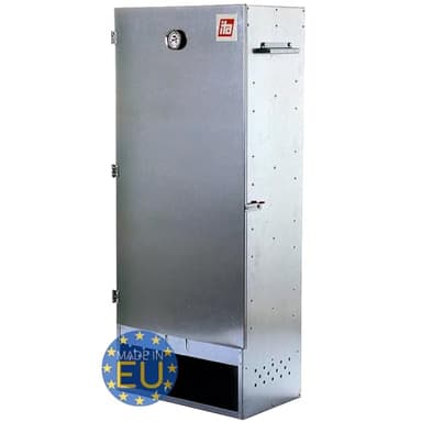 ITA Fumoir 7003 111x29x47 cm - Armoire de Fumage Premium avec thermomètre et Accessoires - Métal galvanisé, Résistant à la Corrosion, Durable - Fumoir pour Viande, Poisson, Fromage