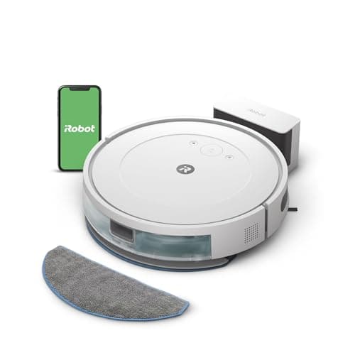 iRobot Roomba Combo Essential (Y0112) - Robot Aspirateur et Laveur Connecté - Efficace et Puissant - Système de Nettoyage en 4 étapes -3 Niveaux d'aspiration - Programmable Via Application ou Voix