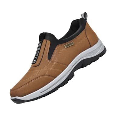 Chaussure de Marche Homme sans Lacets Chaussures de randonnée à Enfiler pour Homme Baskets de randonnée en Plein air Chaussures orthopédiques Chaussures légères pour Le Travail