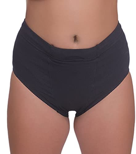 Underworks Vulvar 521 Culotte de Soutien pour Varices et Prolapsus avec Bandes de Compression à l'aine, Noir, L