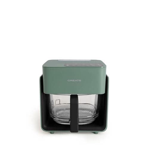 CREATE/AIR FRYER MIST/Friteuse sans huile 4,2 L avec vapeur d'eau vert sauge/Capacité 5-6 portions, 6 programmes, bac en verre, contrôle de la durée et de la température, 1300W