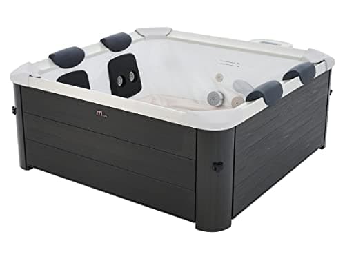 Mspa - Spa Semi-Rigide 6 Places Gris Anthracite avec LED et Accessoires -128 Jets - L160 x l160 x H65 cm - NAPUKA de MSPA