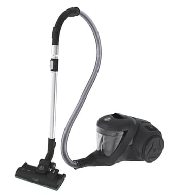 Hoover HP321PAF Aspirateur Traineau sans Sac Compact, Tech Cyclonique, Brosse Tout en 1 Sols Durs, Tapis et Parquet, Brosse Spécial Animaux, 2L, 850 W, Vidage Facile, Accessoires embarqués, Noir