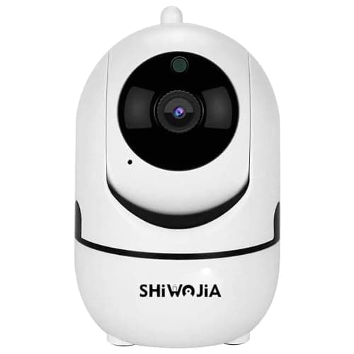 SHIWOJIA Caméra Wi-FI intérieure avec Vision Nocturne, Audio bidirectionnel, détection de Mouvement, TUYA Smart Life Camera