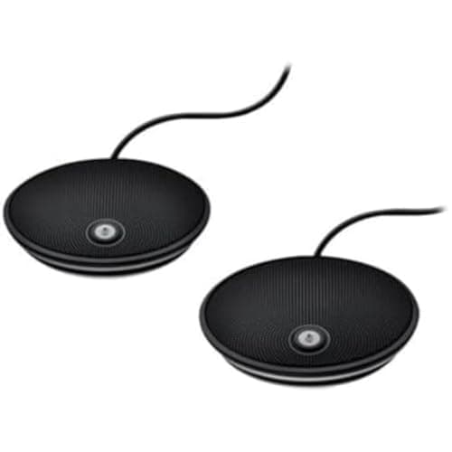 Logitech Group, Extension Microphones pour Système de Webcam Visioconférence Group, Témoin Lumineux, Microphone Mono, Bande Large, Isolation Phonique, Mise en Sourdine du Microphone, Portable/PC/Mac