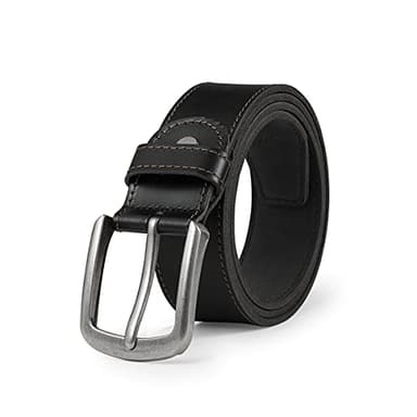 BELTER Ceinture Homme Ceintures 100% Cuir de Buffle Ceinturon Hommes 110-160CM Grande Taille Jeans Décontracté Rétro 3.8cm avec Coffret Cadeau (Noir, 120cm)