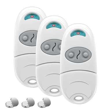 Télécommande pour Portail, 3 Packs télécommande Portail 433,92 MHz, télécommande C@ME 2 canaux Compatible avec Top 432EV, 432A, 432M, 432 (Comprend 3 Piles supplémentaires)