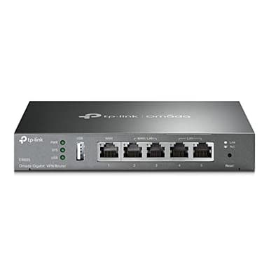 TP-Link Routeur VPN Filaire Multi-WAN (TL-R605) jusqu'à 4 Ports WAN SPI Firewall SMB, routeur Omada SDN intégré, équilibre de Charge, Protection Contre la Foudre