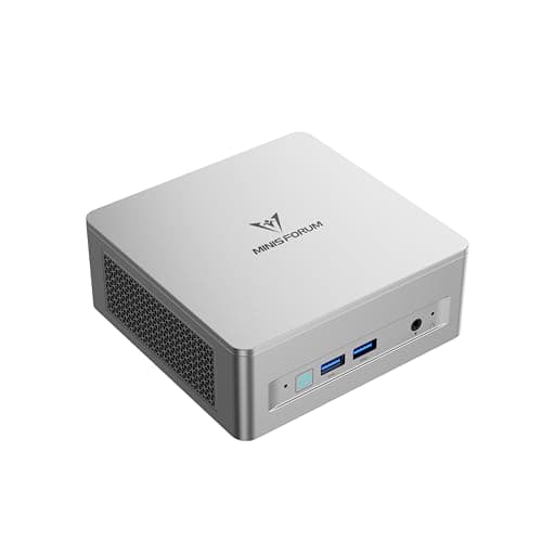 MINIS FORUM Mini PC UM870 Slim, AMD Ryzen 7 8745H 8C/16T jusqu'à 4,9 GHz, Version Barebone avec SSD DDR5/PCIe4.0, Carte Graphique AMD Radeon 780M, HDMI/USB 4/DP, RJ45 2,5G, WiFi, BT