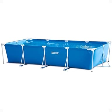 Intex piscine metal frame junior rect tubulaire (l)4,50 x (l)2,20 x (h)0,84m