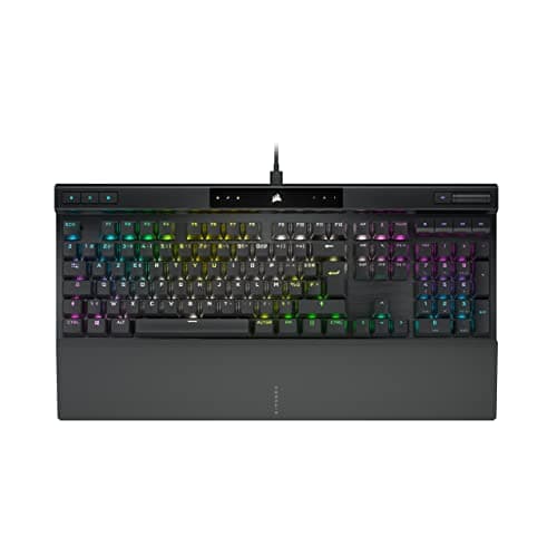 CORSAIR K70 RGB PRO Clavier de Jeu Mécanique Filaire – Interrupteurs Linéaires Cherry MX Red, SOCD, PBT Double-Shot Keycaps, 8000Hz Hyper-Polling, NKRO, Anti-Ghosting, Tournoi Switch, AZERTY FR – Noir