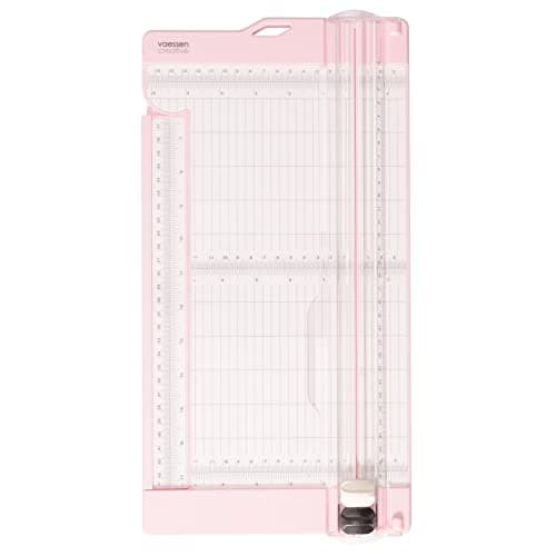 Vaessen Creative Massicot et Plaque de Rainurage, 15,2 x 30,5 cm, pour Scrapbooking, Création de Cartes et Autres Loisirs Créatifs en Papier, Rose