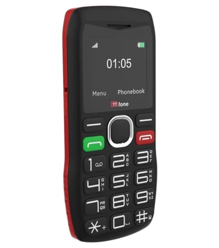 TTfone TT880 Téléphone Mobile Facile à Utiliser pour Les Seniors et Les Personnes Âgées - Téléphone à Gros Boutons avec Bouton d'Assistance d'urgence - (avec câble USB)