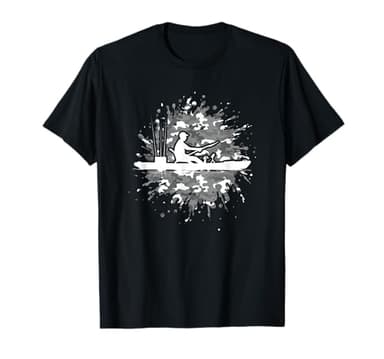 Camo Kayak Peche Pedale T-Shirt