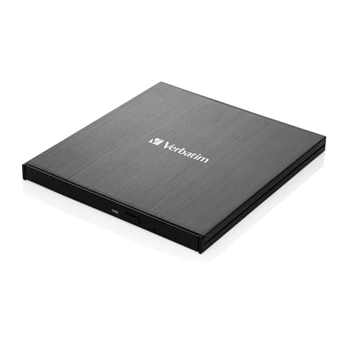 VERBATIM Graveur Lecteur Blu-ray externe Slimline noir USB 3.2 Gen 1 avec connexion USB-C I Ultra HD 4K I compact