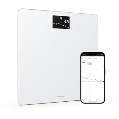 Withings Body - Balance Connectée WIFI avec Suivi du Poids et de l'IMC, Pèse-Personne Numérique avec Synchronisation à l'Application en Bluetooth ou WIFI, Blanc