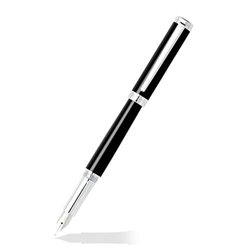 Sheaffer Stylo plume Onyx Accents plaqués chrome