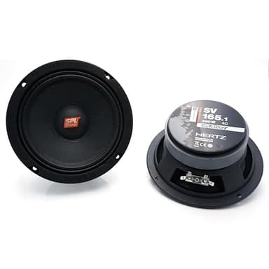 Hertz SV 165.1 – Paire de Haut-parleurs médium SPL 165 mm, 400W Max, conçus pour systèmes Audio Haute Pression