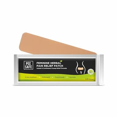 PEESAFE Patch anti douleur à base de plantes (6 patchs) | patch chauffant regles douloureuses | patch anti douleur | Soulagement des crampes menstruelles | regles douloureuses