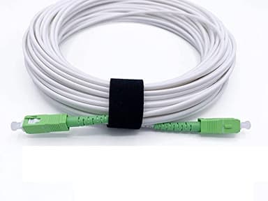 Amazinnov® - 10 Mètres Câble à Fibre Optique FTTH pour Orange Livebox, SFR et Bouygues Bbox, SC/APC vers SC/APC Simplex Monomode OS2 9/125μm LSZH, Blanc