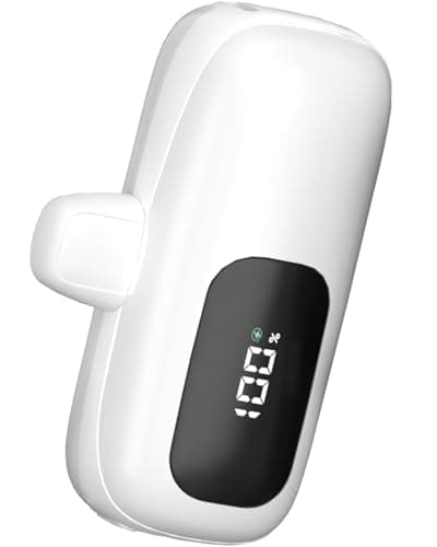 Galeces Mini Batterie Externe 5000mah USB C Portable Power Bank QC PD 20W Charge Chargeur Rapide Petite Powerbank pour Iphone 16/15 Samsung S21 Ipad Android-Blanc