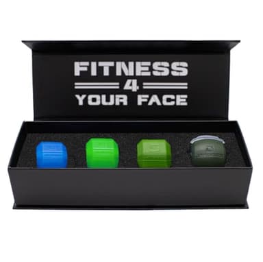 Jawzrsize Athletic Bundle – Stimulateur de mâchoire – Exercice pour la mâchoire, le visage et le cou, aide à réduire le stress et les envies – Exercice du visage (Pop N Go et ajustement personnalisé