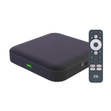 Boîtier Android TV ZTE 4K Android TV 10 | WiFi | Bluetooth 5.0 | Contrôle vocal Google Assistance | Compatible avec Chromecast | Compatible avec YouTube, Netflix, Prime Video