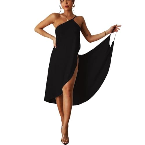 Hanaoops Paréo de Plage Femme Robe Portefeuille Bretelles Dos Nu Cache-Maillots Col en V Serviette Bikini Cover Up pour la Plage Ou La Piscine