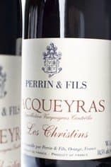 Famille Perrin - Vacqueyras, Les Christins (caisse de 12), Vallée du Rhône, France, (Syrah)