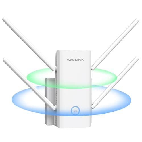 WAVLINK Répéteur WiFi 6 Puissant pour la Maison Couvre jusqu'à 2000sq.ft, AX3000 Amplificateur WiFi Double Bande(5GHz/2.4GHz), 4 * 5dBi Antennes WiFi Extender avec Un Port Gigabit pour Box Internet