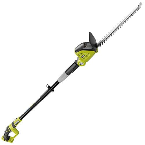 RYOBI - Taille-Haie Électrique sur Perche Sans Fil à Batterie 18V ONE+ - Lames 45cm pour Jeunes Haies, Rameaux Fins et Travaux Longue Portée - Livré avec 1 Fourreau, 1 Harnais, 1 Extension - OPT1845