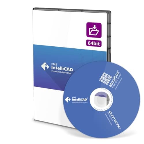 CMS IntelliCAD PE Plus | Logiciel CAO pour dessin 2D et solides 3D compatible avec les fichiers .dwg | Licence perpétuelle | 1 Utilisateur | Licence numérique pour installer sur une clé USB.