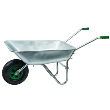 WERKA PRO Brouette en Acier galvanisé avec Roue gonflée